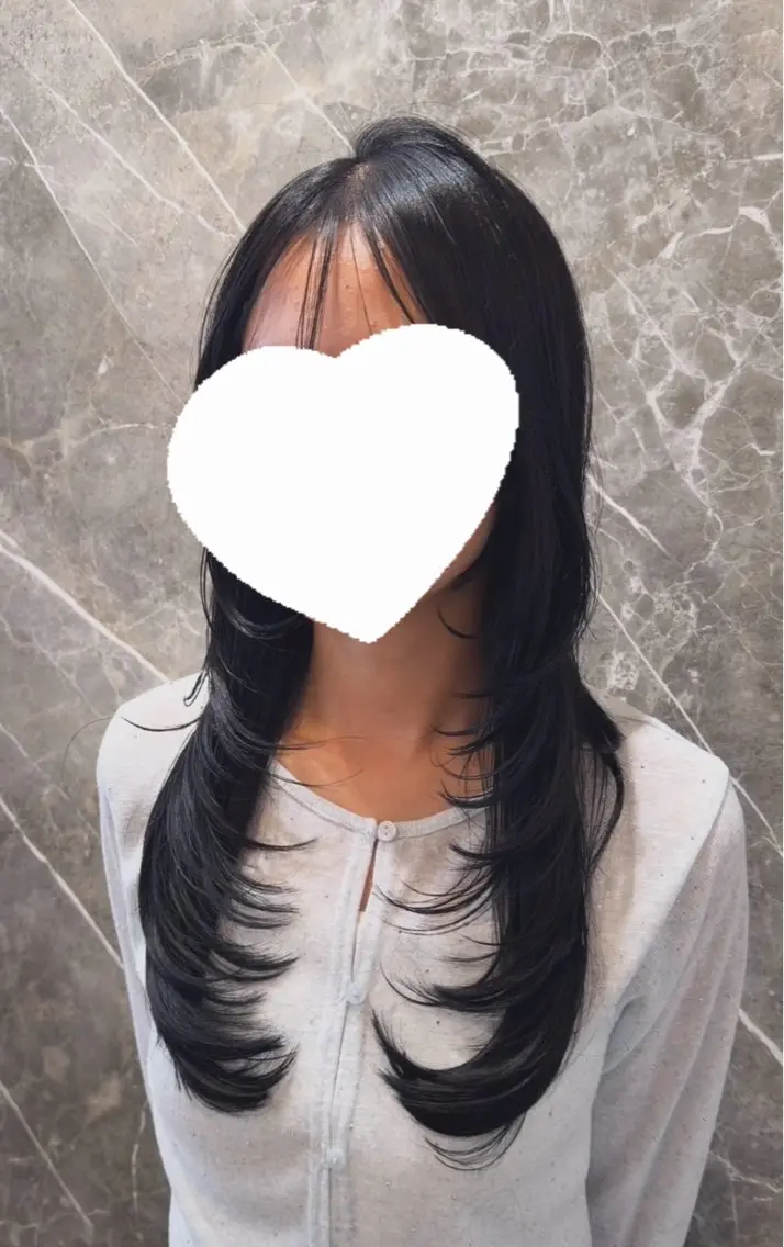 ロング カラー カット ヘアカラー レイヤー透明感カラー ブリーチ🎀オトハのヘアスタイル