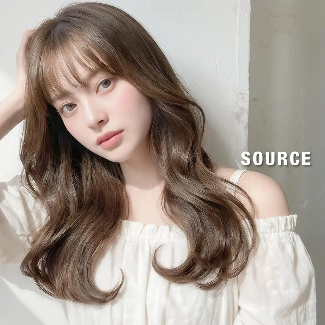 ロング カラー 透明感カラー ハイライトカラー イルミナカラー ハイライト 髪質改善 カット ヘッドスパ SOURCE枚方🫧 透明感カラー/ケアのヘアスタイル