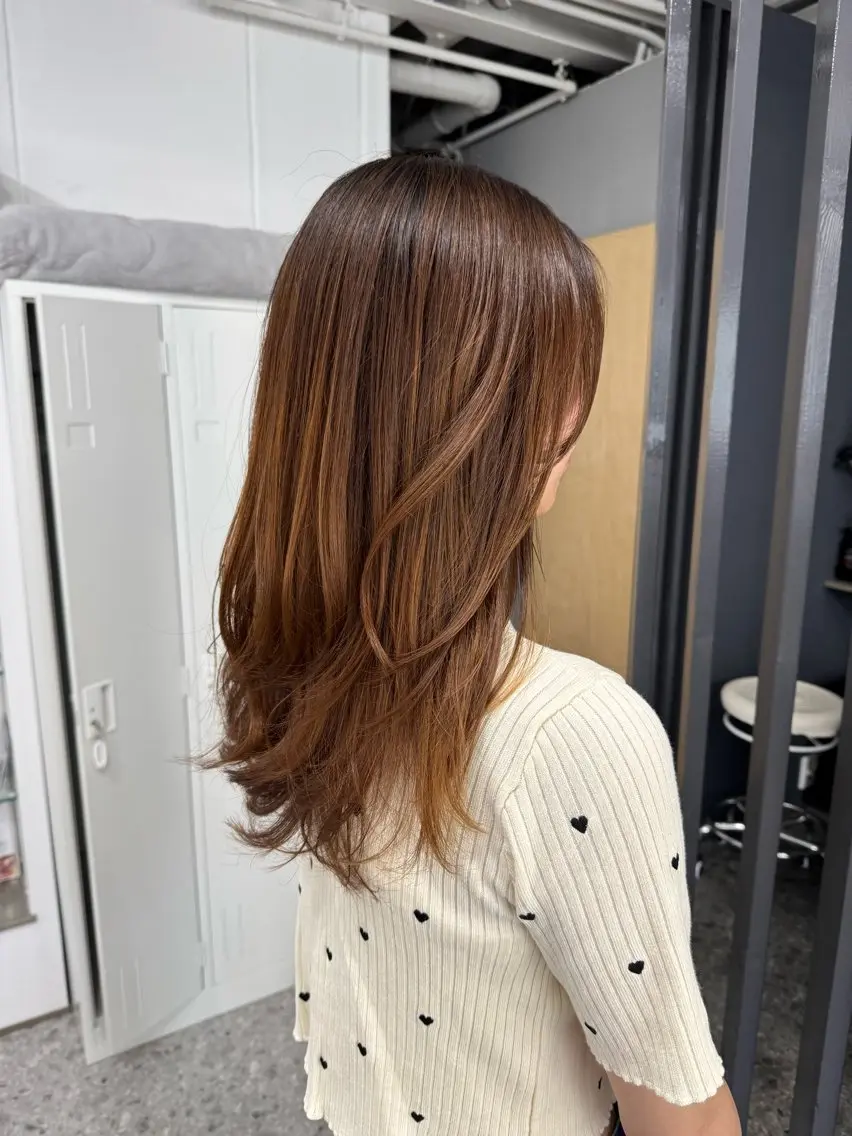 セミロング 箕面☆髪質改善☆安田 聡志のヘアスタイル