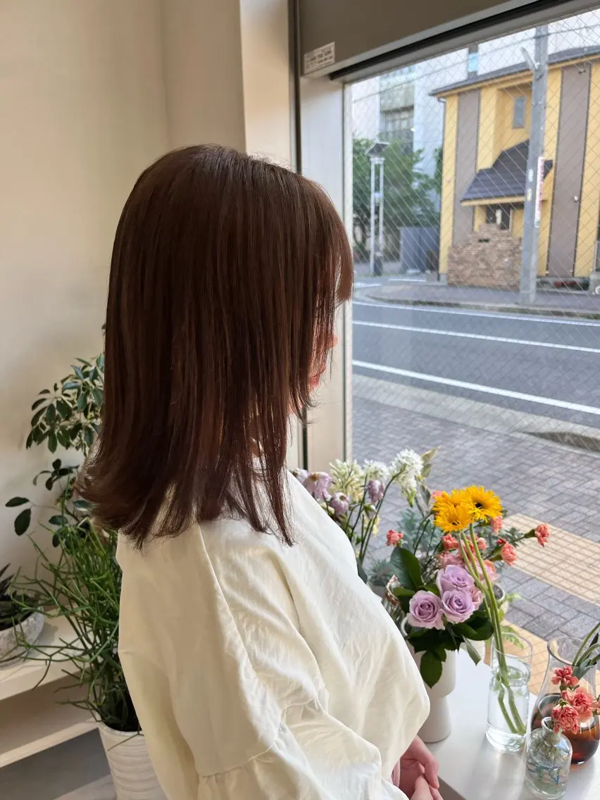 セミロング カラー 暖色カラー/ ヘアセット🌛櫻井舞のヘアスタイル