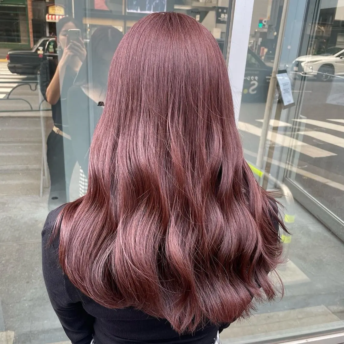 ロング カラー 髪質改善 トリートメント 透明感×似合わせ ピンクヘアsyuyaのヘアスタイル