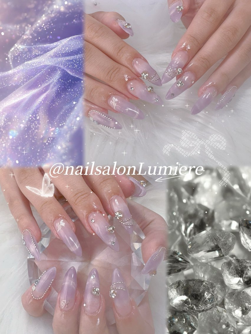 ロング ハンドネイル Hinari 🦋のネイルデザイン