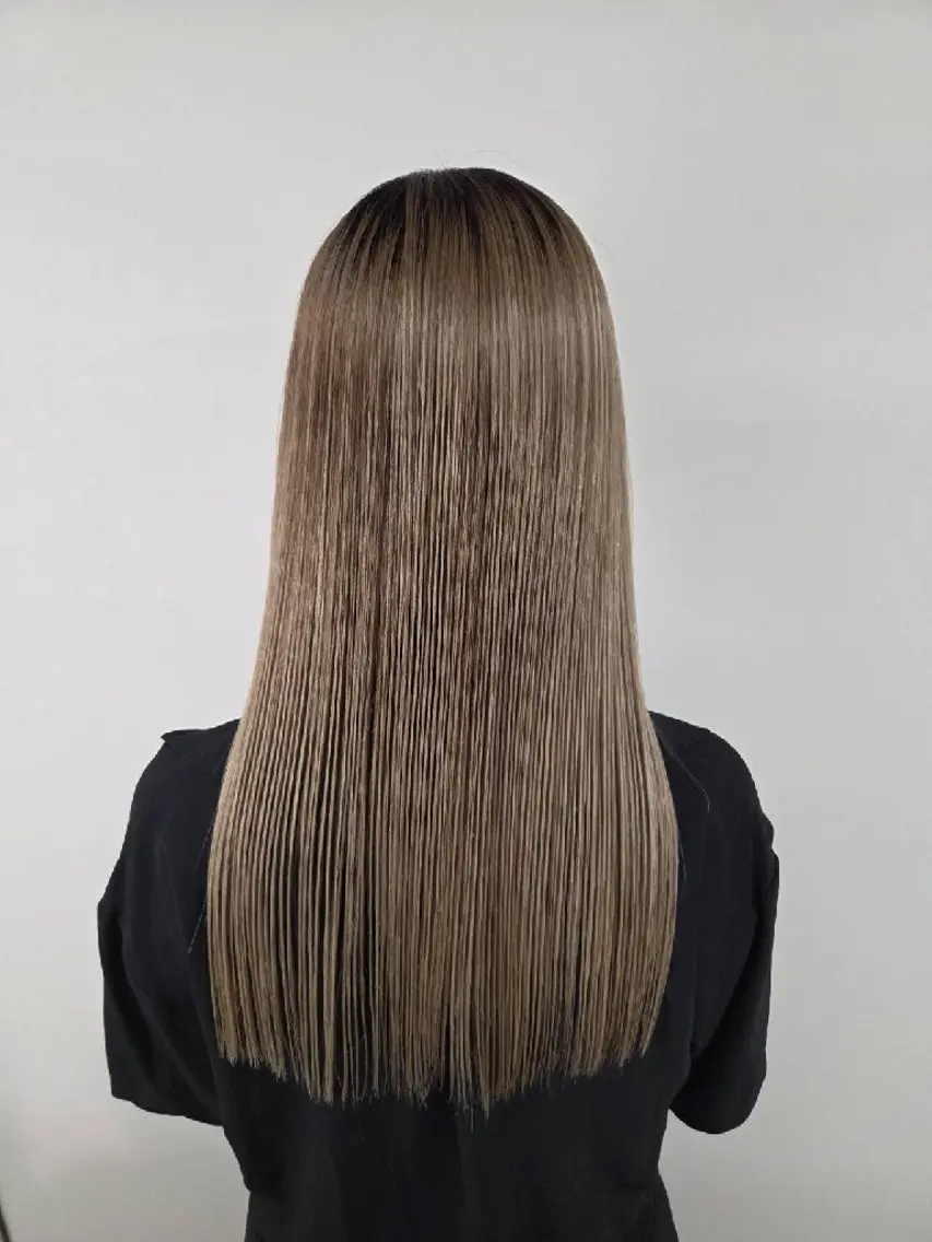 ロング ケアカラー 髪質改善 縮毛矯正✨艶髪 シノハラ✨髪質改善のヘアスタイル