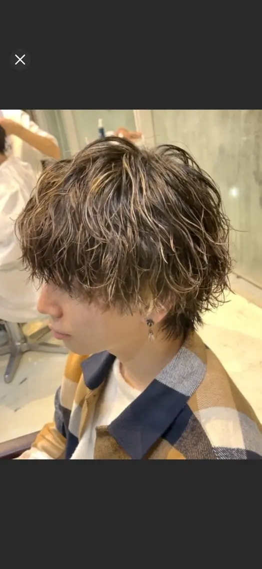 ショート カラー パーマ メンズ 透明感カラー カット ヘアカラー fifth /波巻き /シャドウ/Kotaのヘアスタイル
