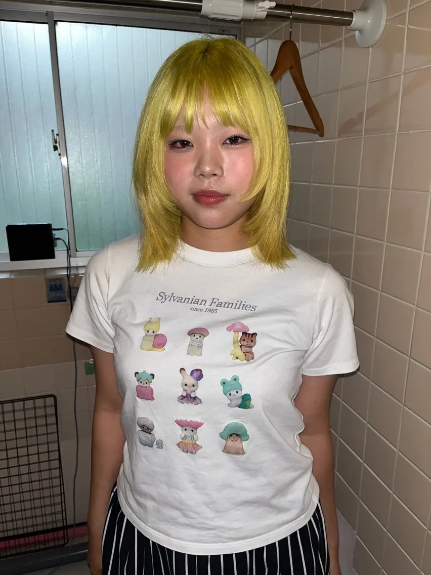 ミディアム カラー カット ヘアカラー ハイトーン/ショート 村上淳乃🐥のヘアスタイル