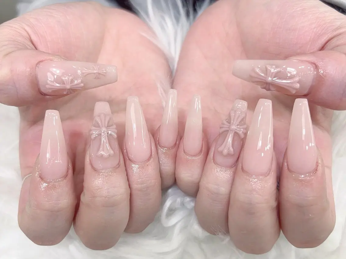 ネイル 成人式 マグネットネイル 大理石ネイル(マーブル) リボン 夏ネイル ハンドネイル MoMoA Nail ネイル長さ出し専門店のネイルデザイン