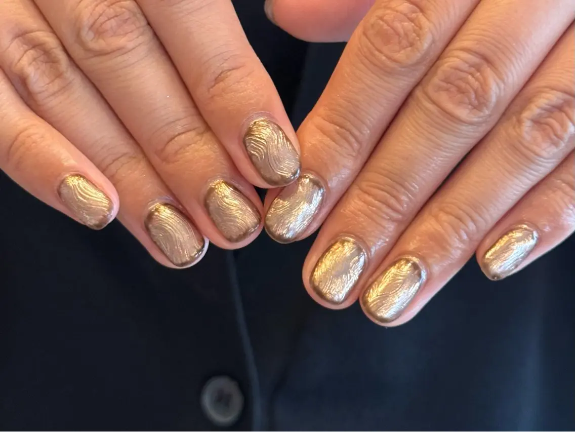 ネイル ブラウン ミラーネイル filonnail asukaのネイルデザイン