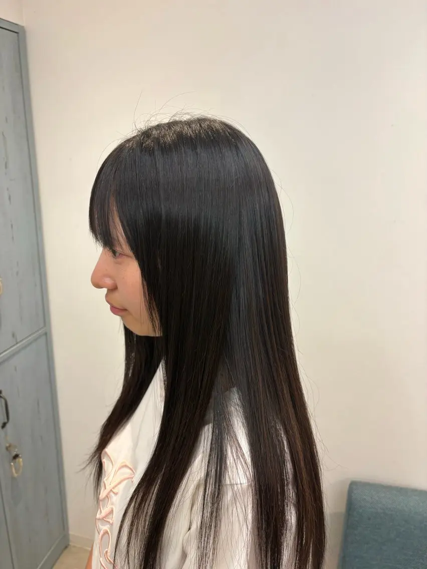 セミロング 縮毛矯正 鈴木 朔弥/一宮のヘアスタイル