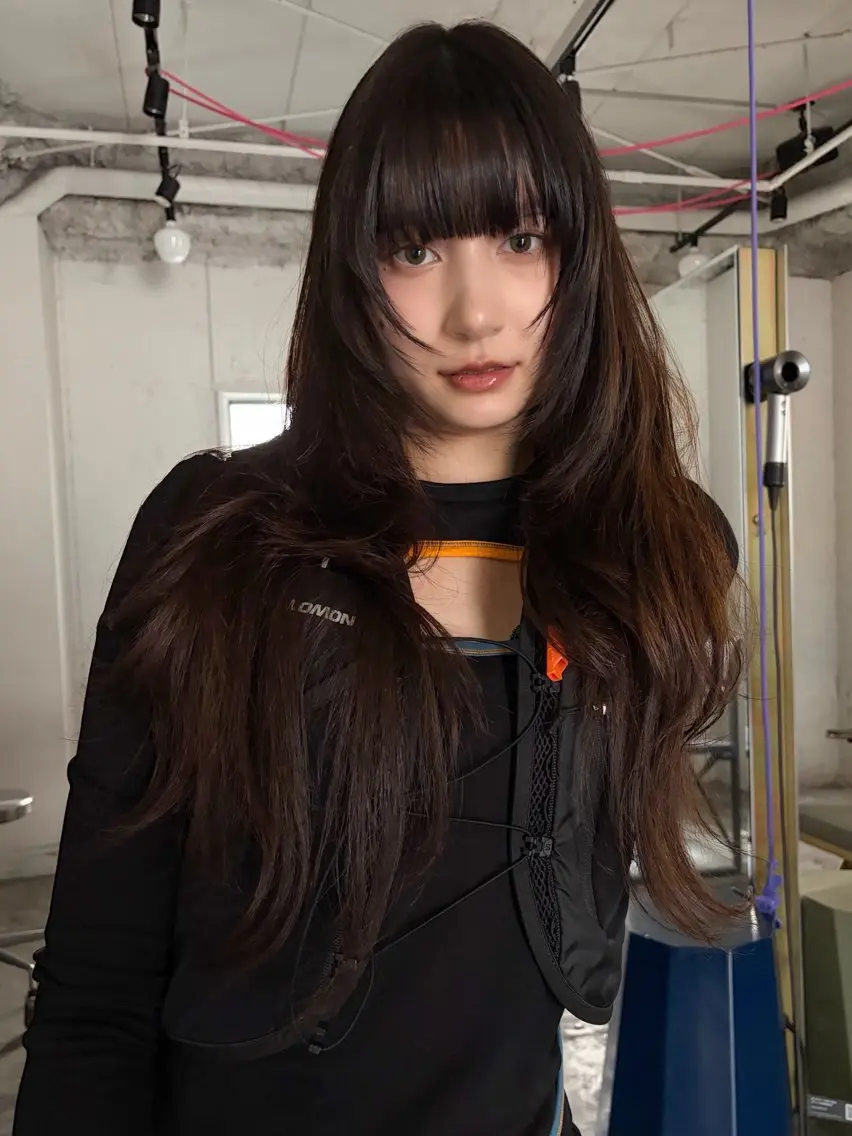 ロング カラー レイヤーカット カット ヘアカラー トリートメント 村上雅人 ナチュラルモードのヘアスタイル