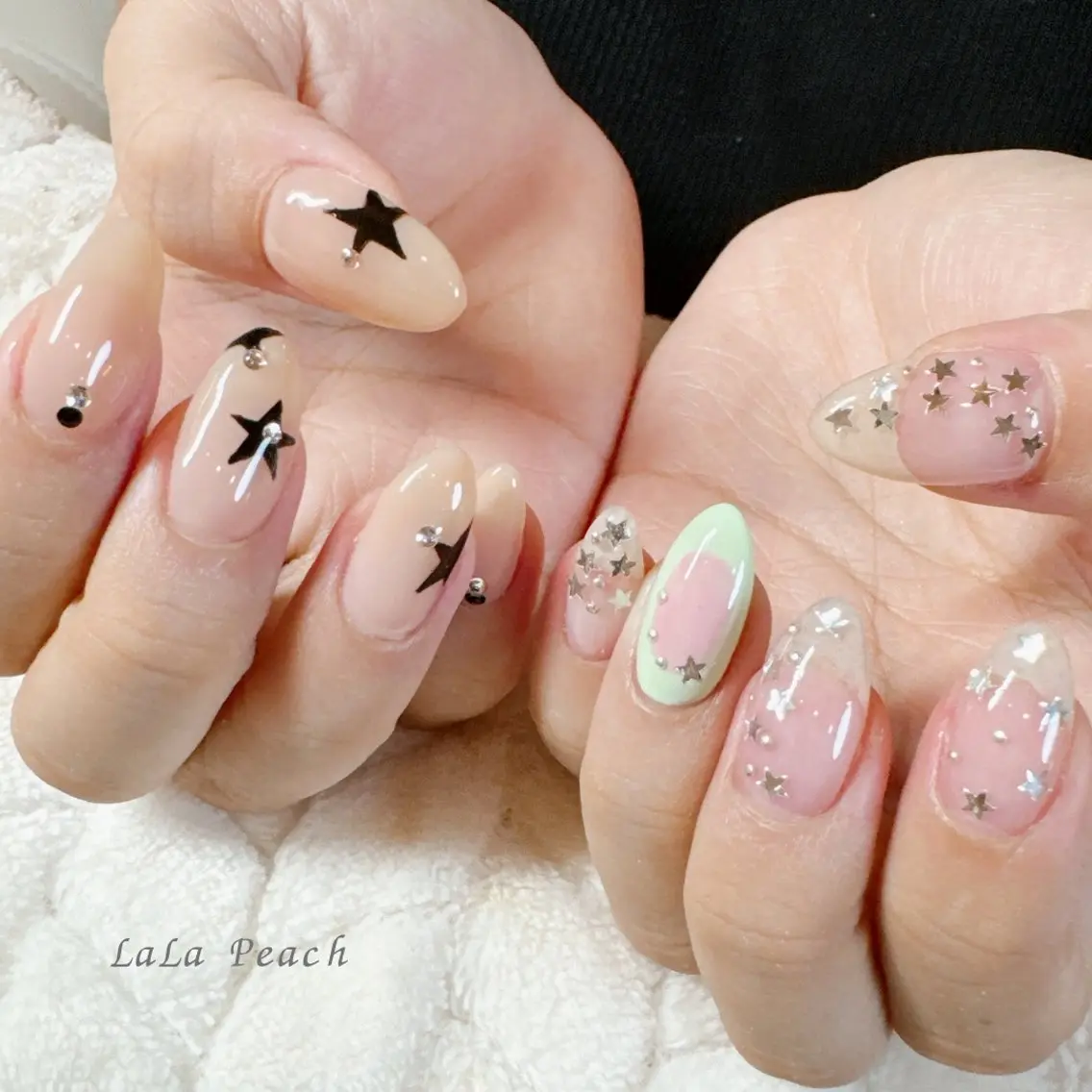 ネイル ジェルネイル ハンドネイル LaLa Peach 福岡のマツエク・マツパデザイン