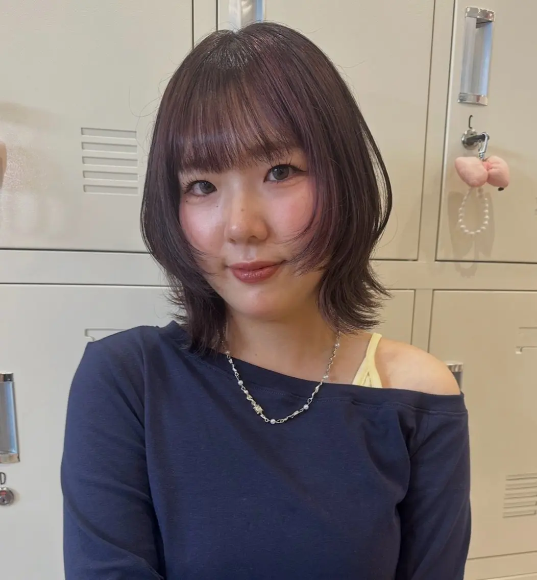 ミディアム カラー ヘアカラー トリートメント 淡い暖色・ラベンダー ♡レイヤー🩰ノアのヘアスタイル