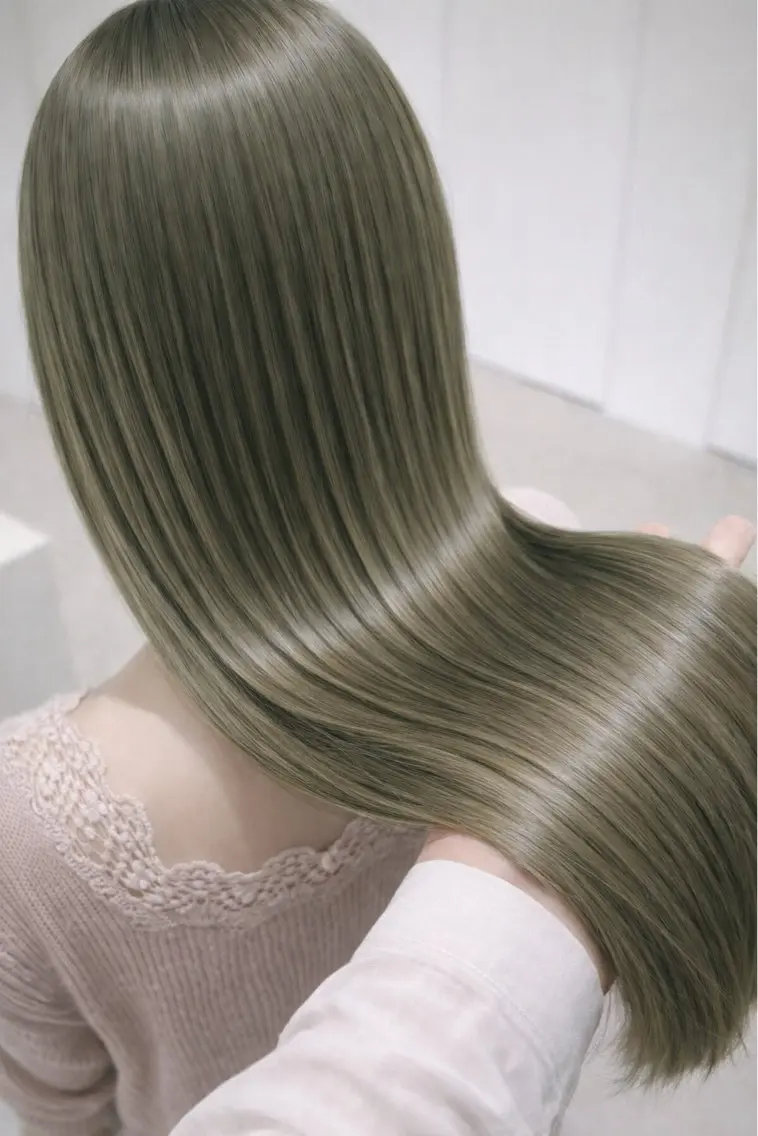 ロング カラー 透明感カラー グレージュ カーキグレージュ 髪質改善 トリートメント カット ヘアカラー トリートメント 💎透明感カラー特化 💎TAISEIのヘアスタイル