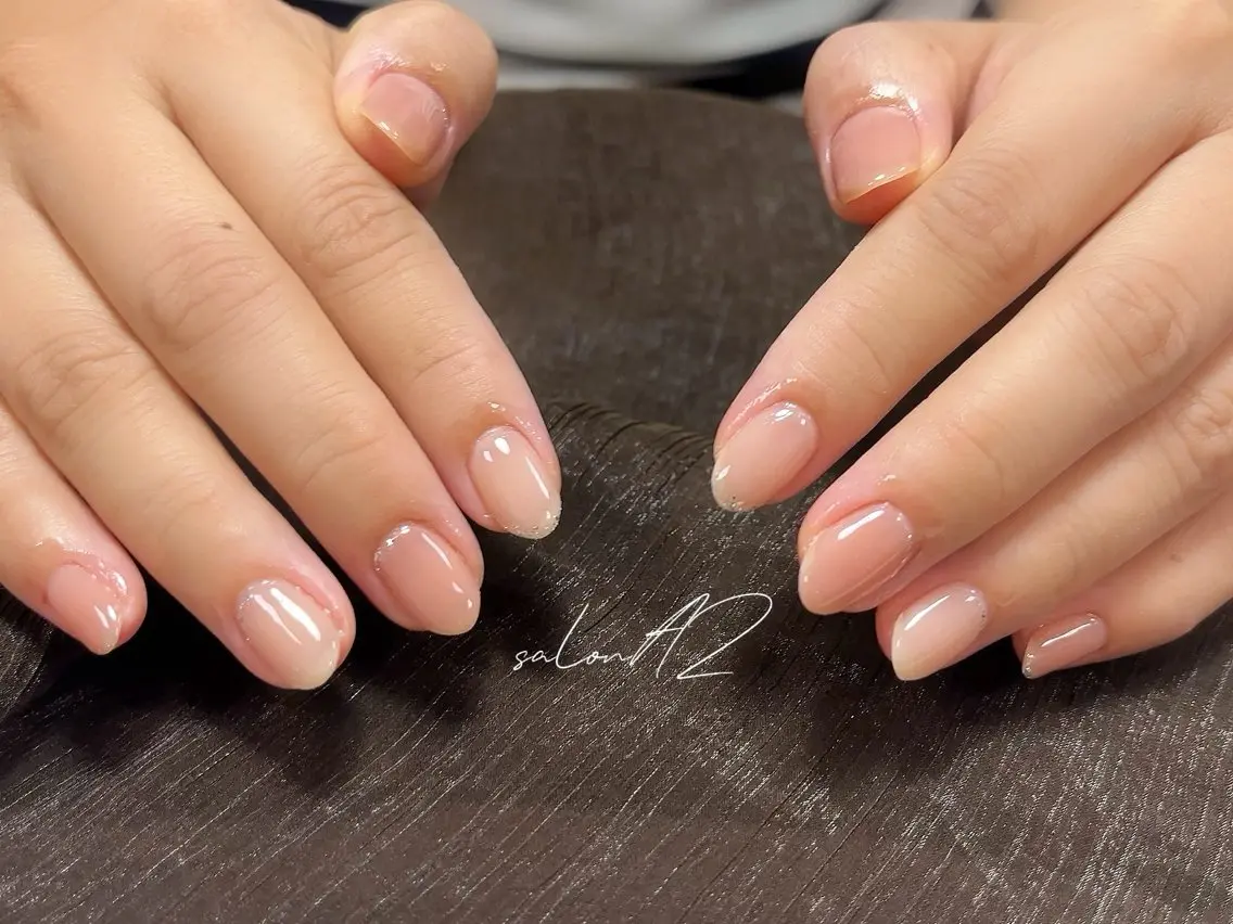 ネイル シンプルネイル ハンドネイル salon AZのネイルデザイン
