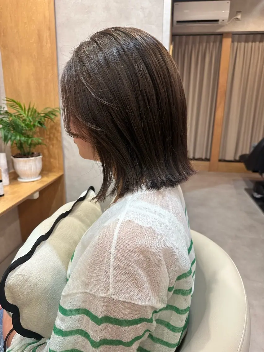 ミディアム パーマ カット 縮毛矯正 トリートメント 高橋友里亜 /フリーランスのヘアスタイル
