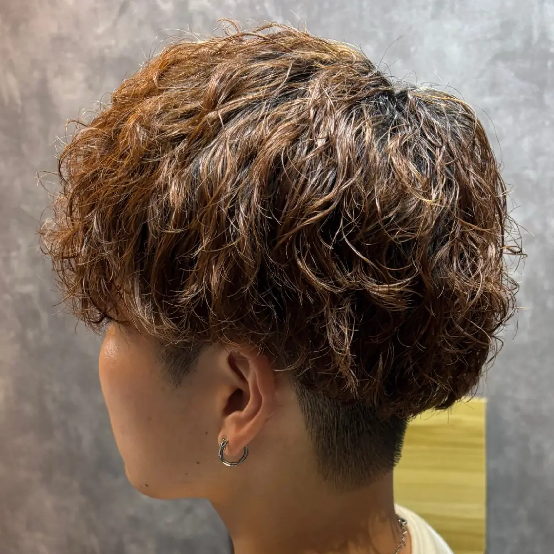 ショート パーマ メンズ カット パーマ 松尾 叶恋のヘアスタイル