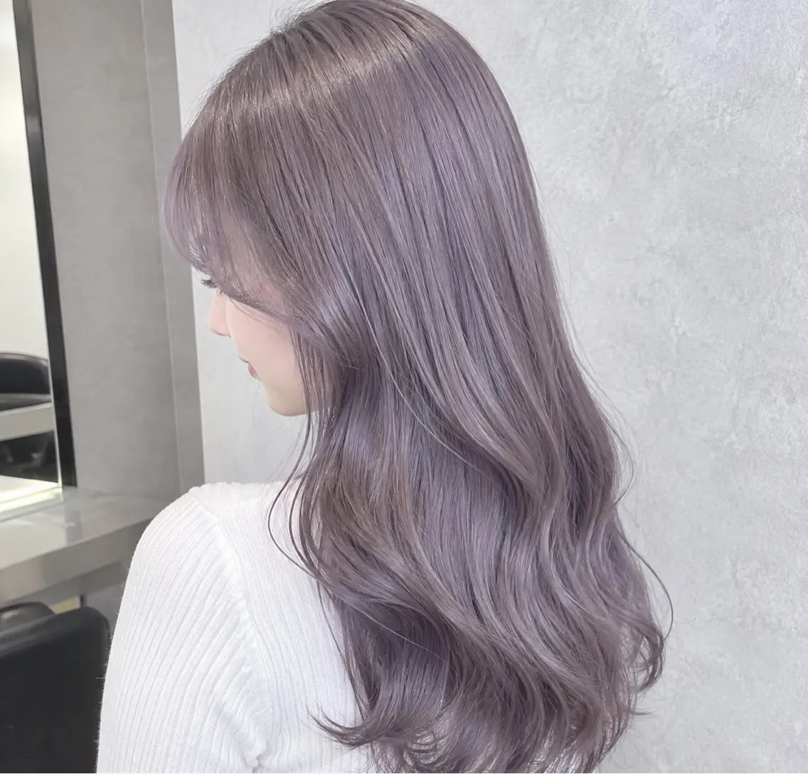 【色落ちも可愛い💜】ラベンダーグレージュ+1stepTR+🫧マイクロバブル ブリーチ相談👌の写真