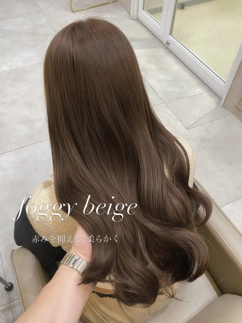 セミロング カラー ヘアアレンジ ベージュカラー ブリーチ 透明感カラー ダブルカラー フォギーベージュ ヘアカラー トリートメント ヘアセット 赤み消し🫧韓国ヘア 🫧藤岡誠也のヘアスタイル