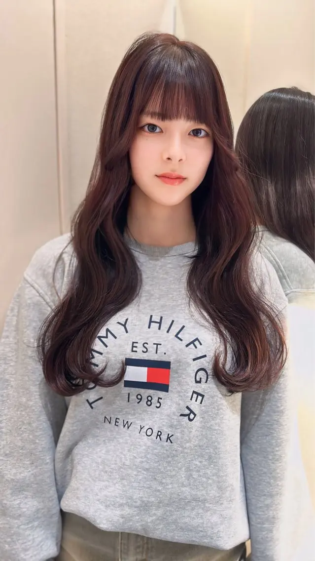 ロング カット ヘアカラー トリートメント ✨髪質改善特化✨副 店長椎葉信乃介のヘアスタイル