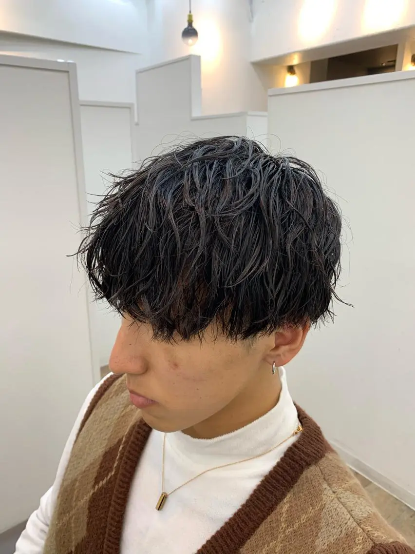 【メンズ限定クーポン】🌈カット＋パーマ＋シャンプー＋トリートメント＋ヘアセット🌈の写真