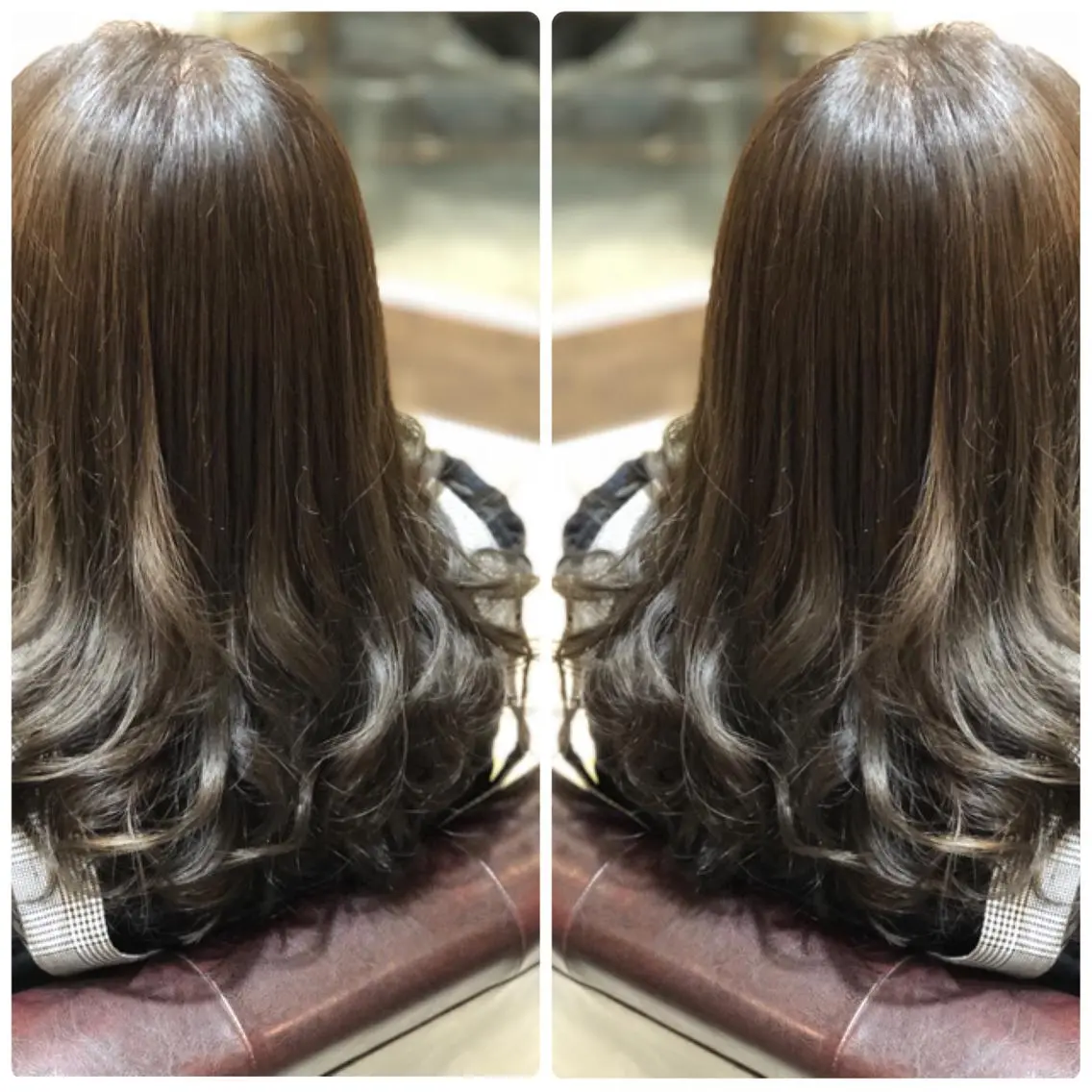セミロング アッシュ ヘアカラー トリートメント 小山内 龍一郎 店長のヘアスタイル