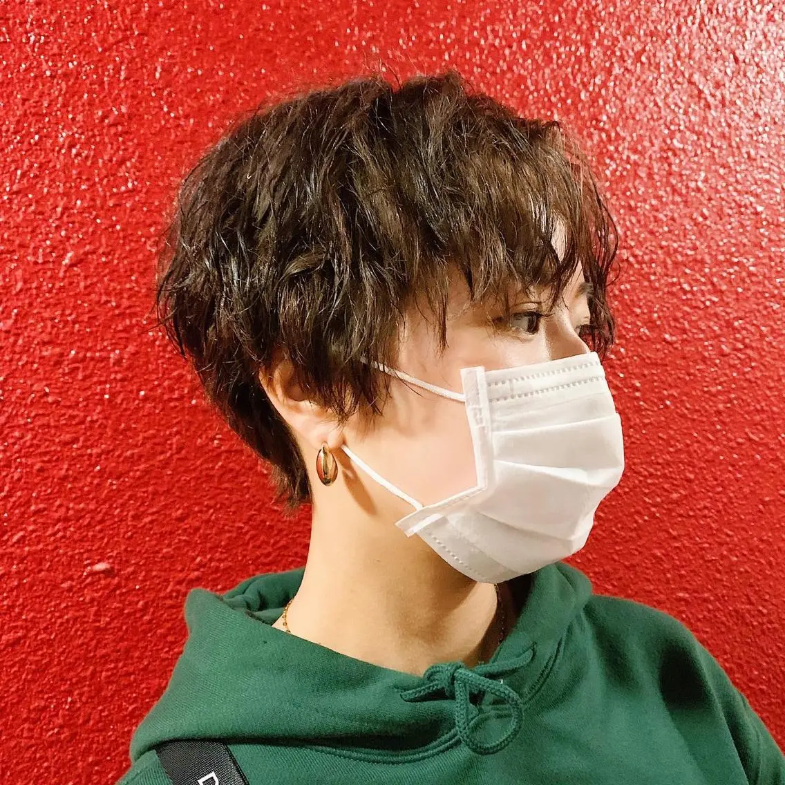 ショート カラー パーマ 中川 竜誠のヘアスタイル
