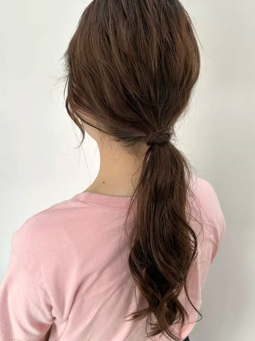 ロング カラー ヘアアレンジ ヘアセット recipe 黒木 彩那のヘアスタイル