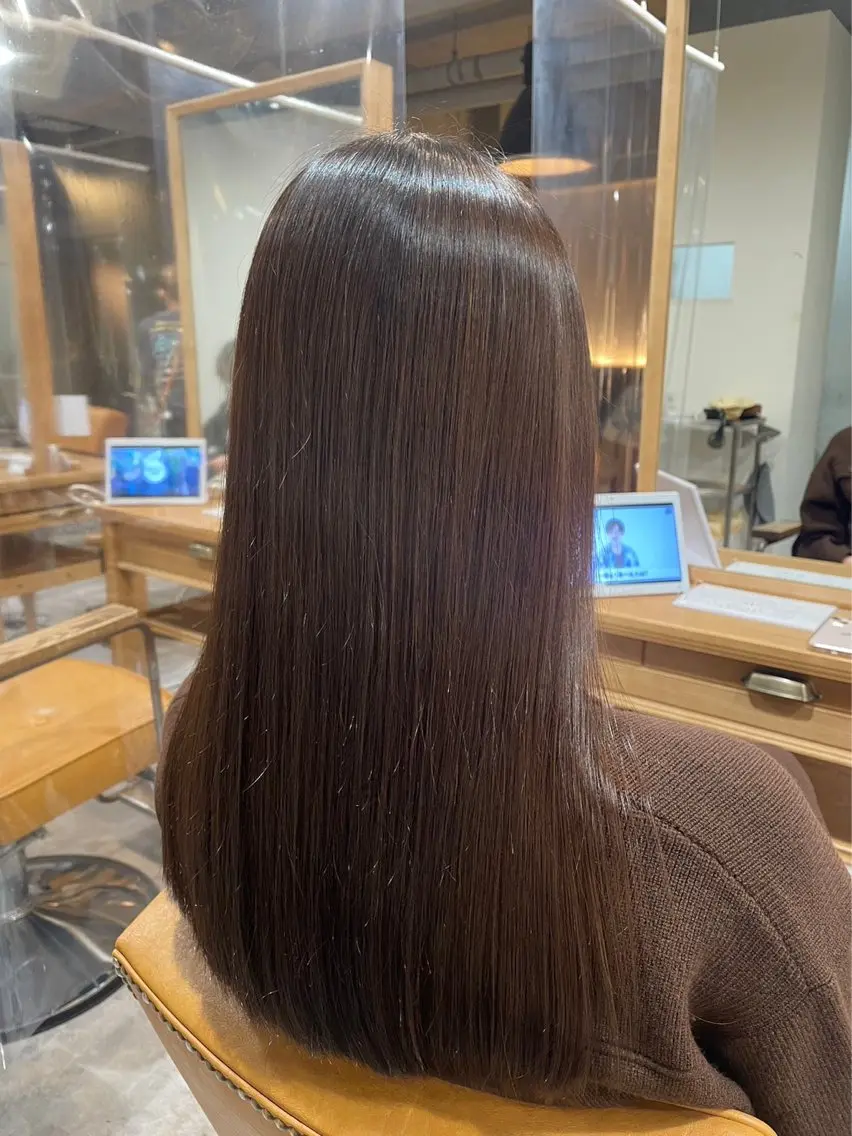 ロング 髪質改善 酸性ストレート 新村 小夏のヘアスタイル