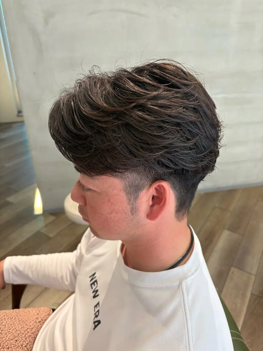 パーマ メンズ カット パーマ 鮫島海斗☆レイヤー☆ ケアブリーチのヘアスタイル