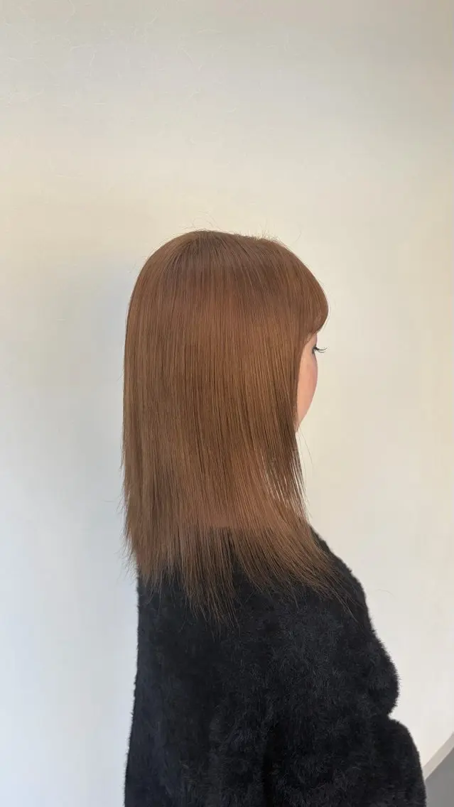 ミディアム カラー ブラウンカラー ミルクティーブラウン ヘアカラー 🌻東尾 凜🌻のヘアスタイル