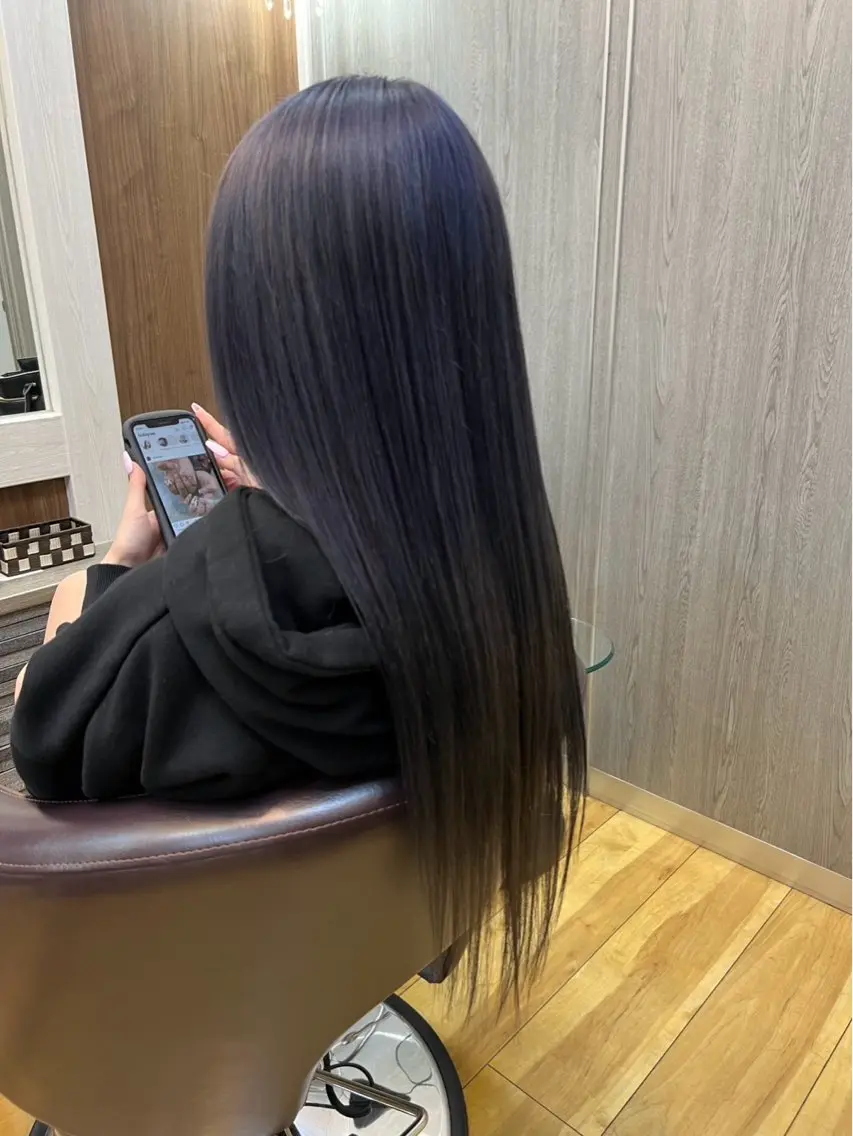 ロング カラー ヘアアレンジ ブリーチ トリートメント カット ヘアカラー トリートメント 細川武琉/艶カラー /Aqua limeのヘアスタイル