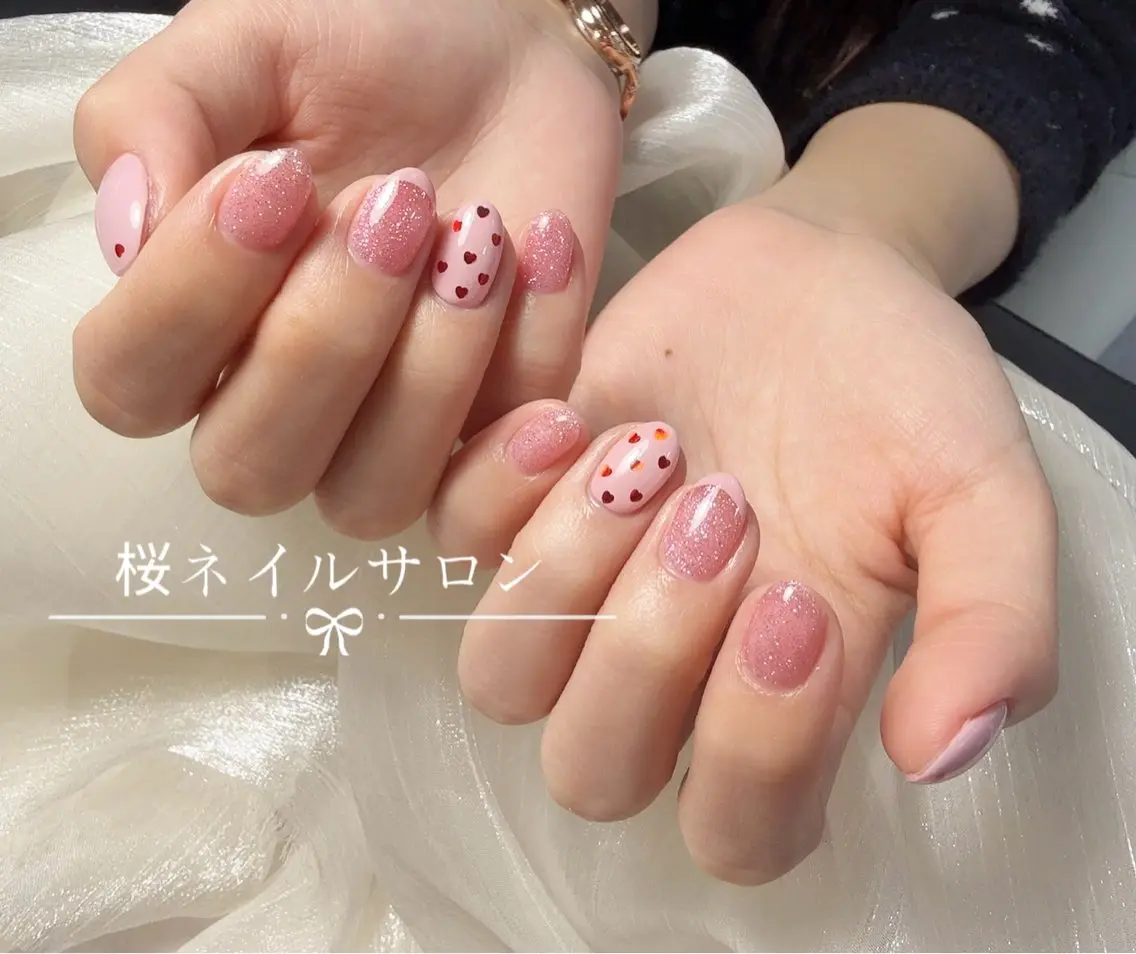 ネイル アートネイル フットネイル フレンチネイル ジェルネイル ニュアンスネイル ハンドネイル 桜 ネイルのネイルデザイン