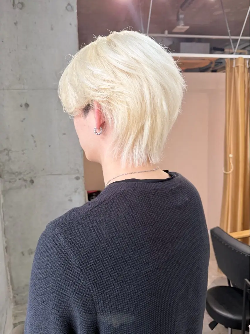 ショート カラー メンズ ブロンド ヘアカラー SHOTO ハイトー ン/ブロンドカラーのヘアスタイル