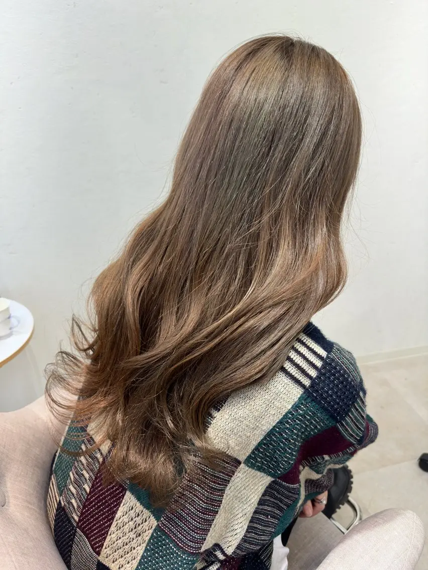 ロング 顔まわりレイヤー 顔周りカット レイヤーカット カットモデル募集 ミネのヘアスタイル