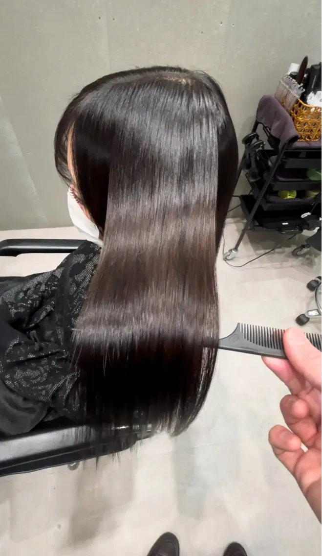 セミロング 髪質改善 トリートメント トリートメント 髪質改善ヘアケア 艶髪特化/上田のヘアスタイル