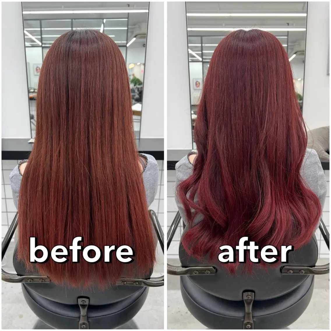 ロング カラー 透明感カラー レッドカラー 髪質改善 トリートメント ヘアカラー 🌷︎あすか🌷 JILLSTUDIOのヘアスタイル