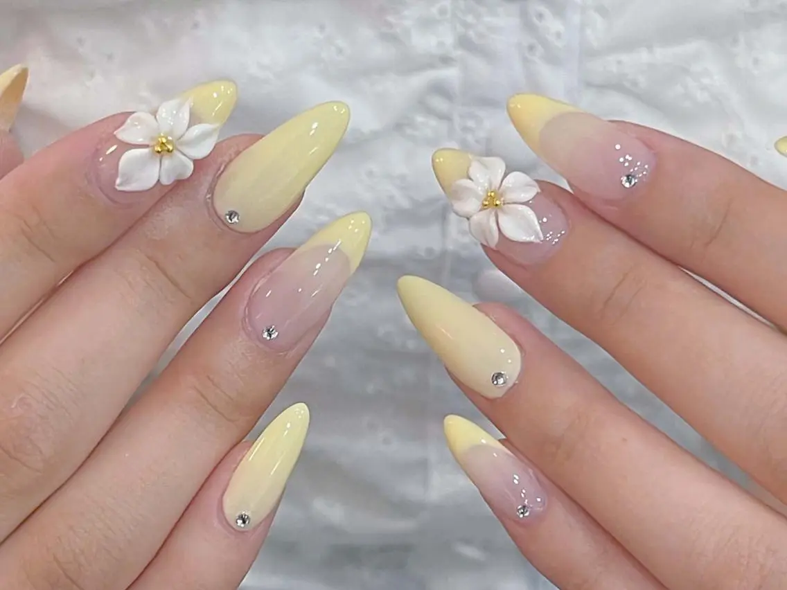 ネイル チークネイル クリアネイル ガーリー キラキラネイル 韓国ネイル YUNA Belle Nail 池袋のネイルデザイン
