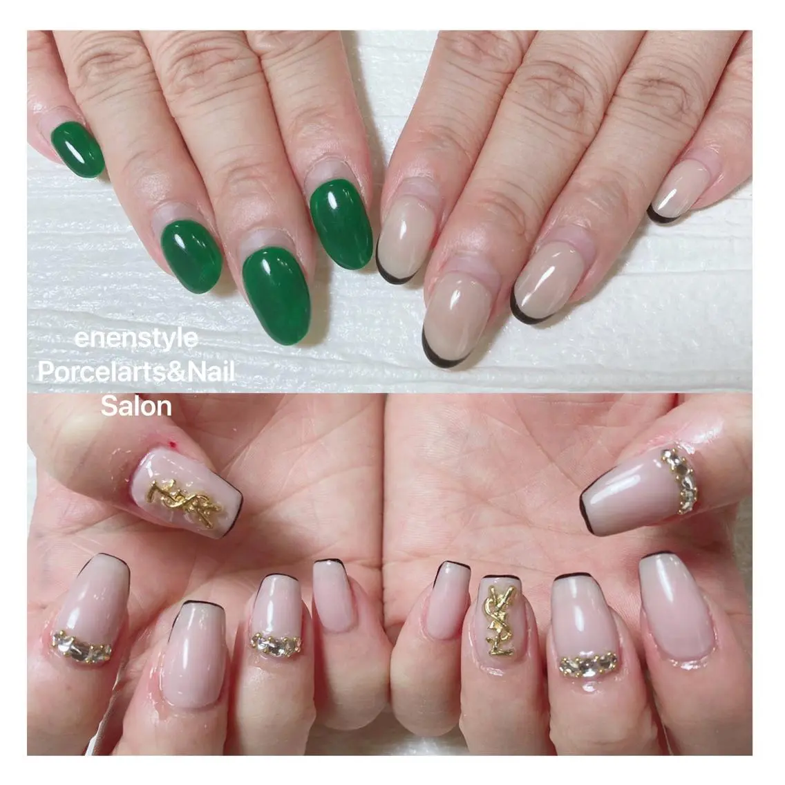 ミディアム ネイル ハンドネイル 🐾enen style 🐾のネイルデザイン