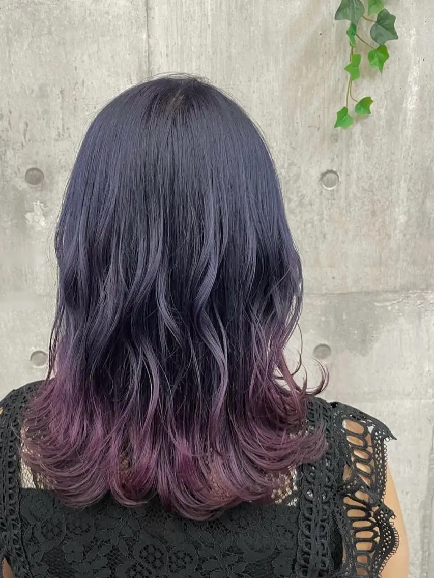 ミディアム カラー ヘアカラー r i n k aのヘアスタイル
