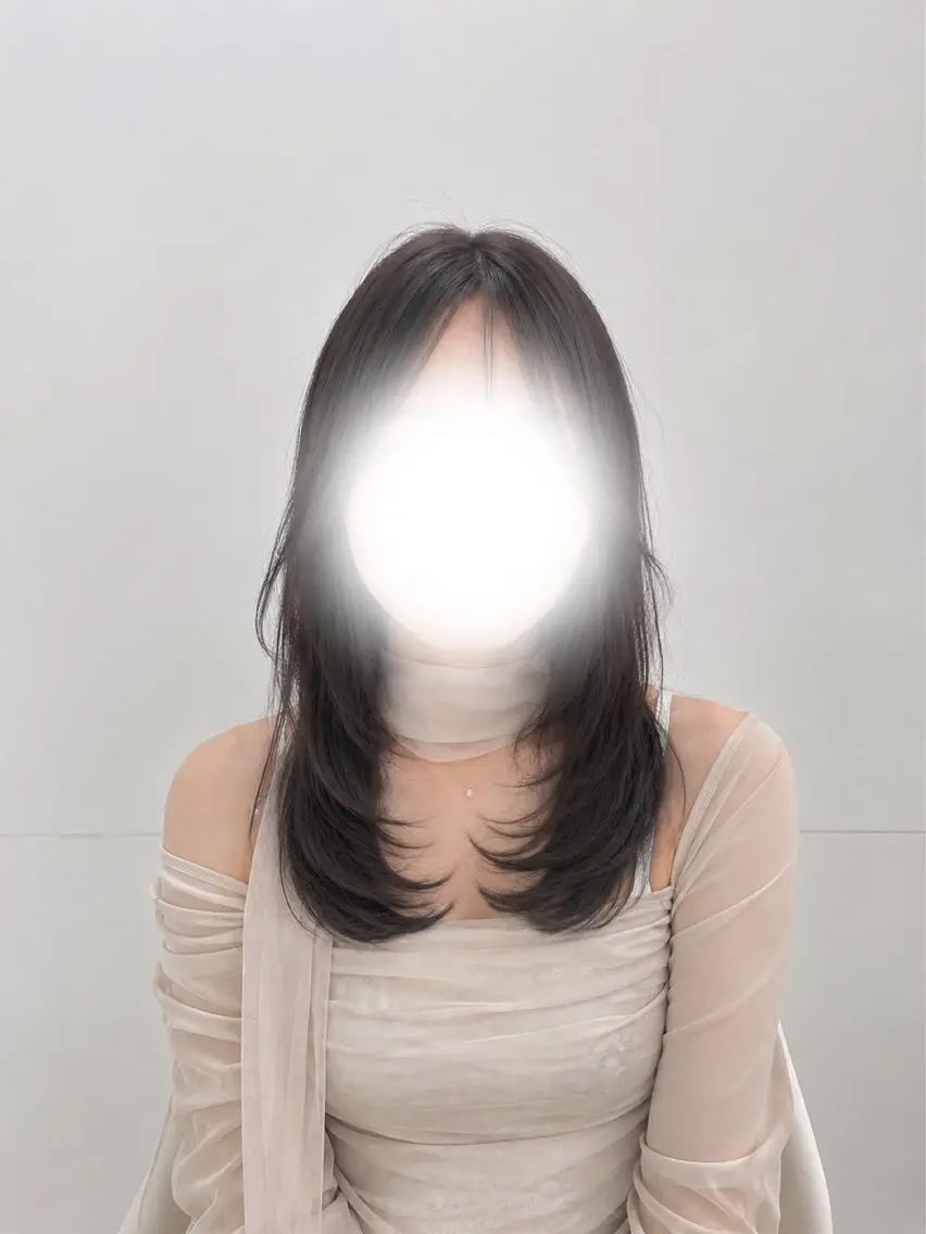 ミディアム カラー カット うる艶ワンホン/ HINANO🩶のヘアスタイル