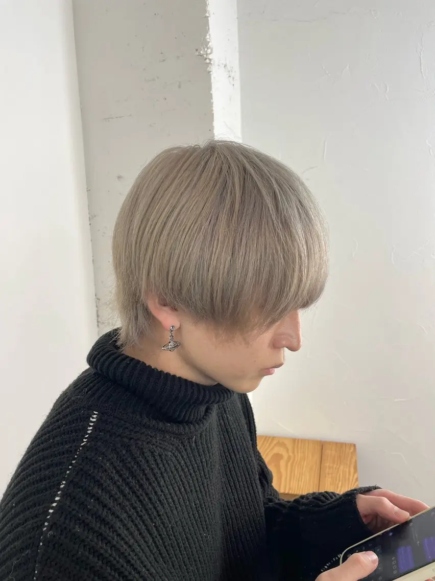 メンズ 縮毛矯正、 押野七大のヘアスタイル