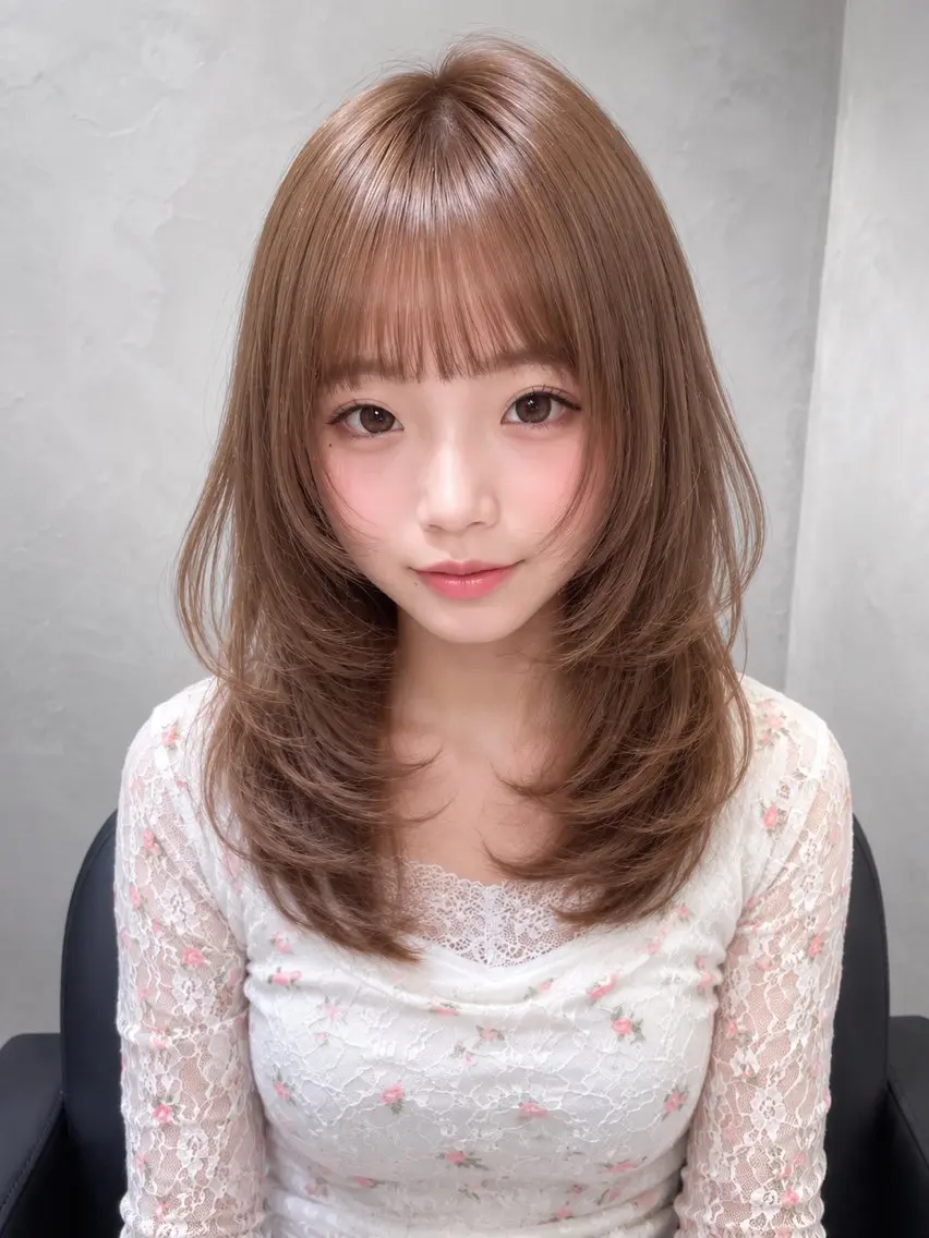 ミディアム カラー HAIR SALON mimiのヘアスタイル