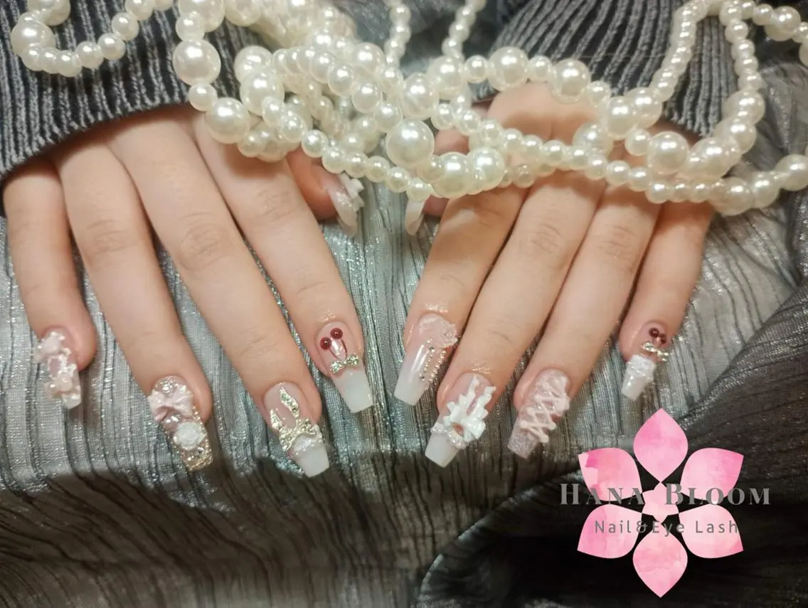 ネイル 長さ出し フットネイル 韓国ネイル マグネットネイル 持ち込み ハンドネイル ハンドケア Hana Bloom Nail 渋谷道玄坂のネイルデザイン