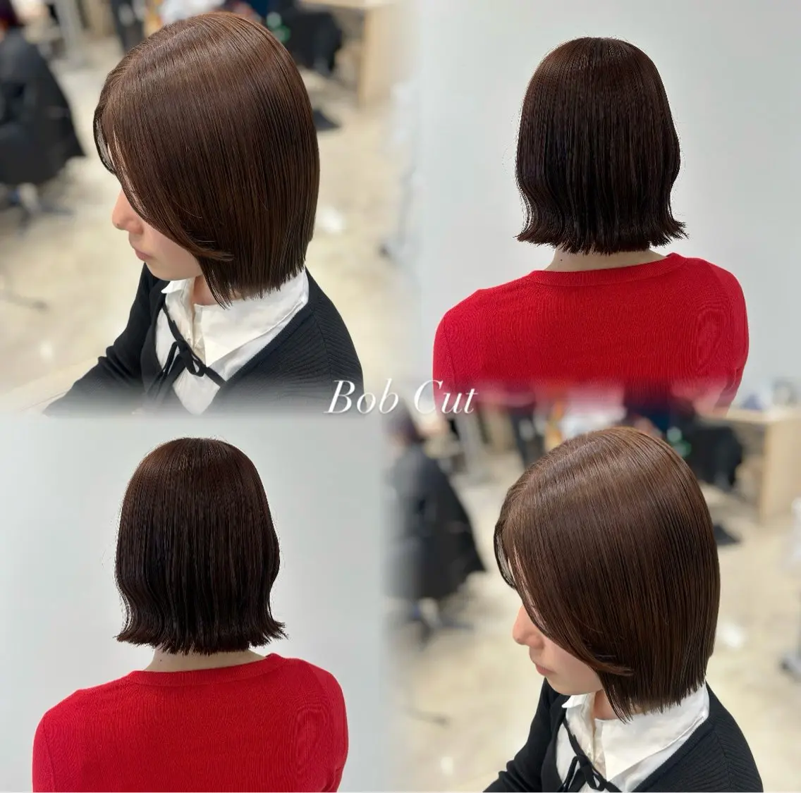 ミディアム ヘアアレンジ ボブ カット トリートメント ヘアセット ベージュ/つや髪/ レイヤー／ゆいなのヘアスタイル