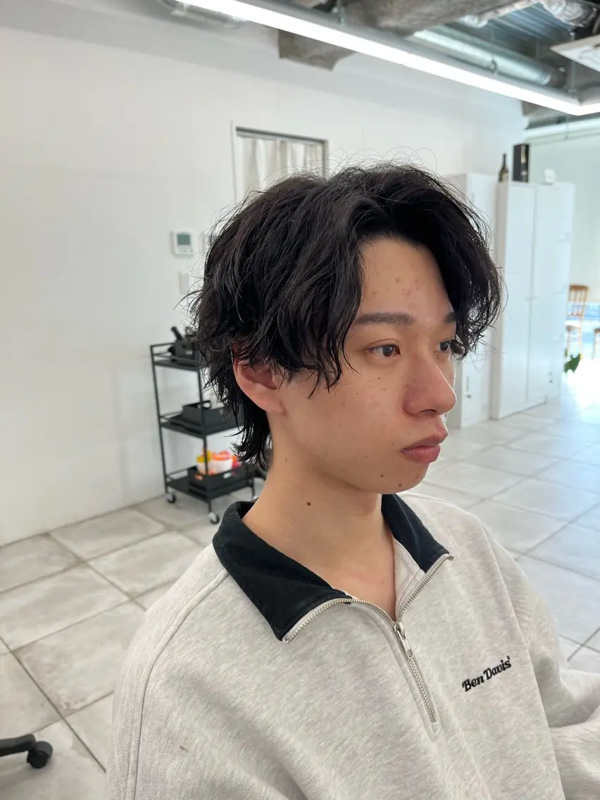 ミディアム パーマ メンズ 🏆メンズヘア特化 🥇代表りんぺーのヘアスタイル