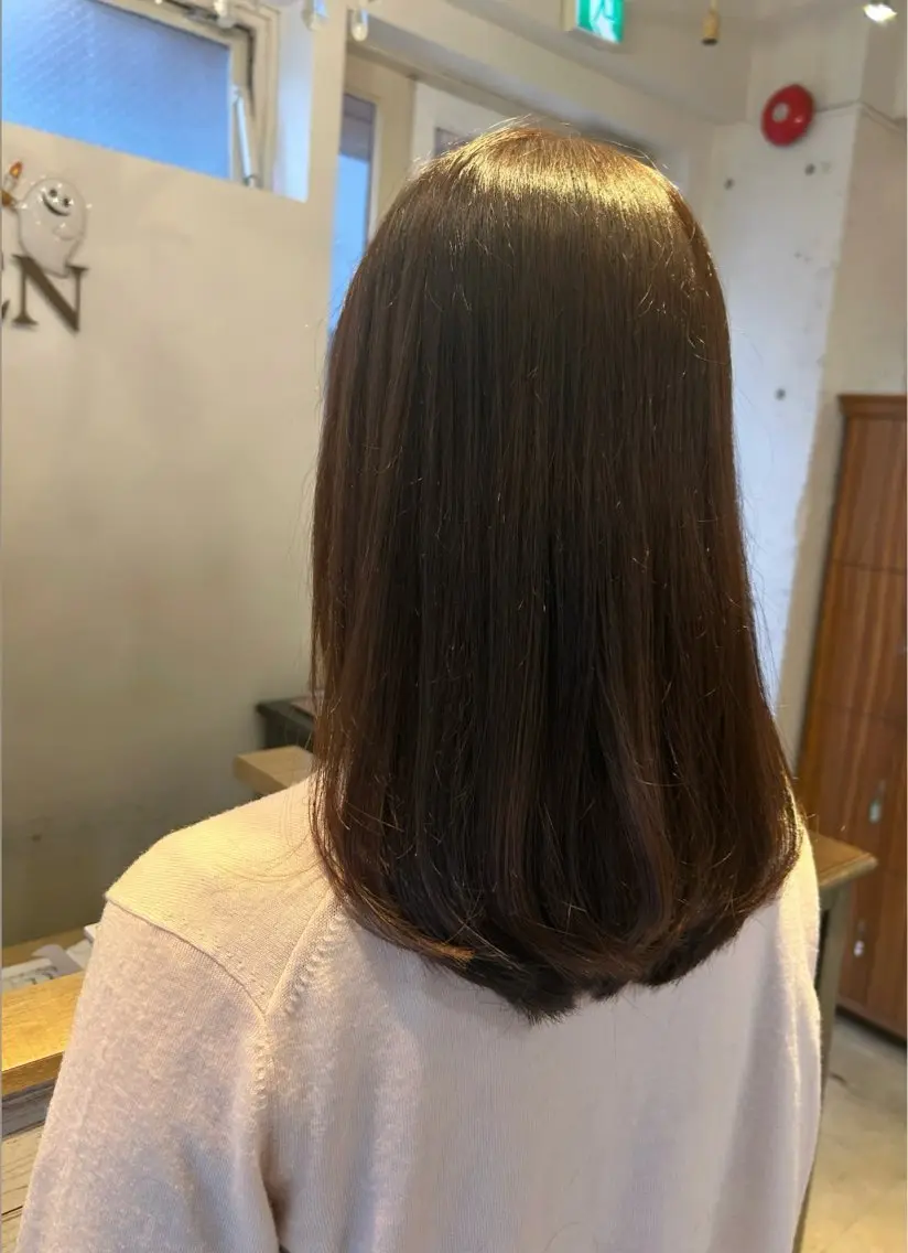 ミディアム ヘアカラー トリートメント 山本美月♥️艶カラー ♥️暖色カラー♥️のヘアスタイル