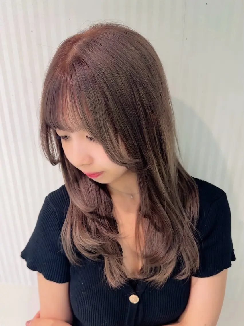 【毛先のパサつき・枝毛を整える🫧】毛先カット✂️+オーガニックカラー🪻+ケラチン保護トリートメント✨の写真