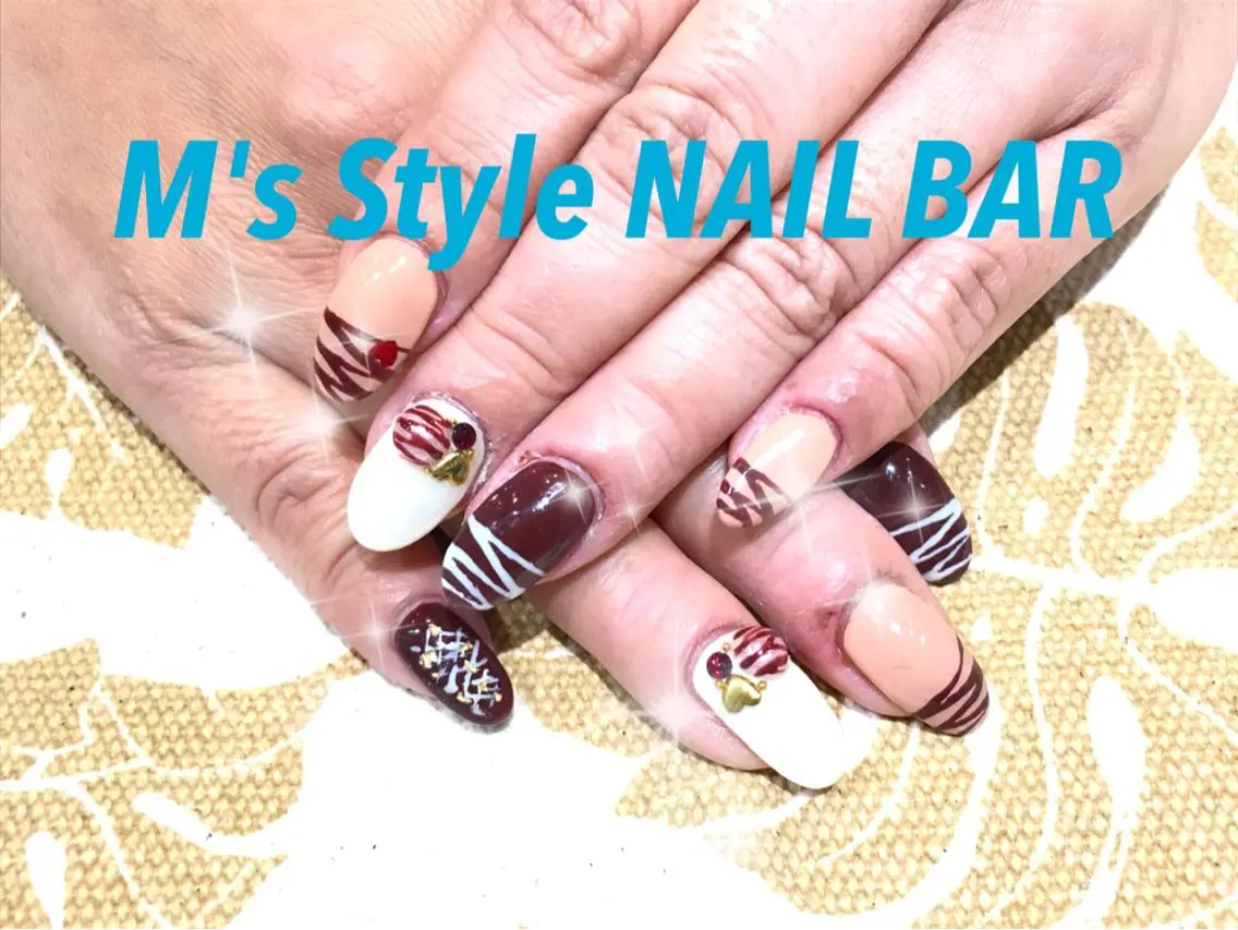 ネイル バレンタイン ハンドネイル M's Style NAIL BARのネイルデザイン