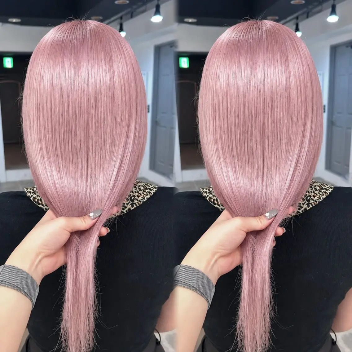 カラー ピンクカラー ホワイトピンク ヘアカラー PELEmana🎀 ハイトーン🧚🪄のヘアスタイル