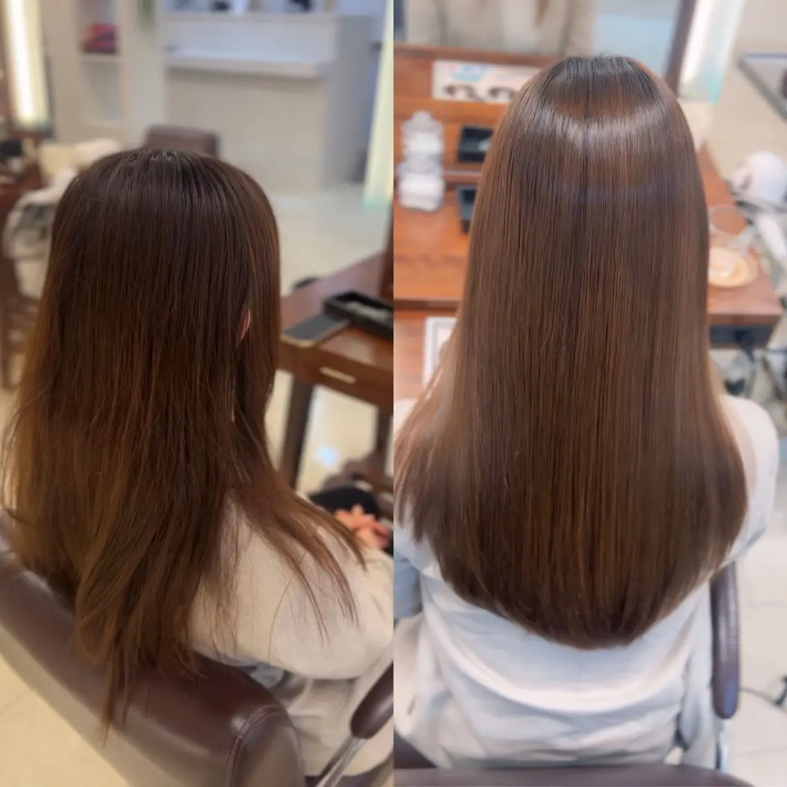 ロング 伸ばしかけ 縮毛矯正 縮毛矯正 越納 陸のヘアスタイル