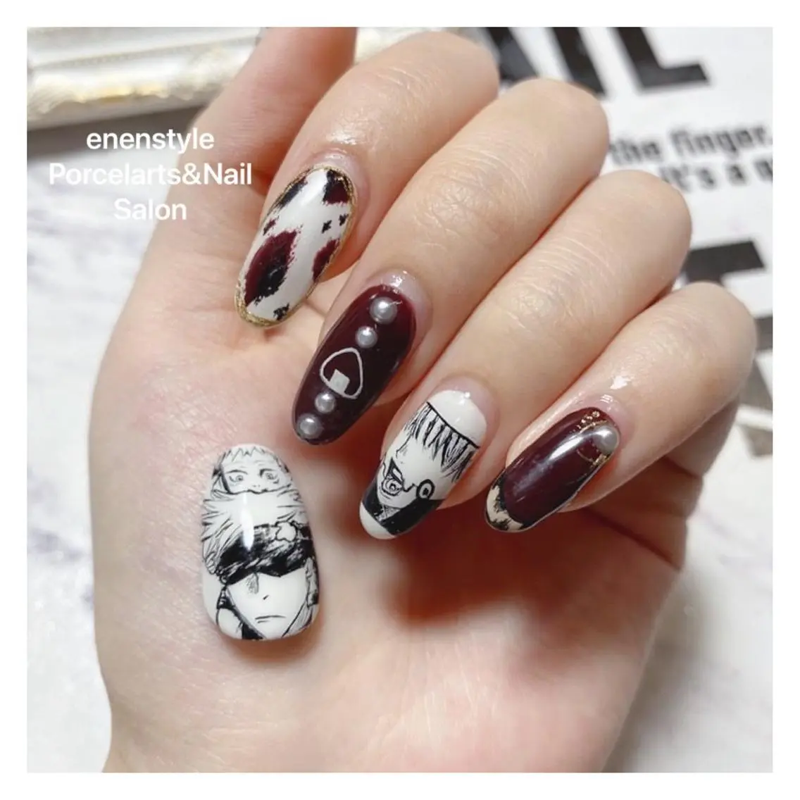 ミディアム ネイル 🐾enen style 🐾のネイルデザイン